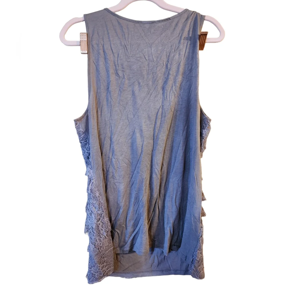 Shimmery Lace Express Sleeveless Top - Picture 2 of 3